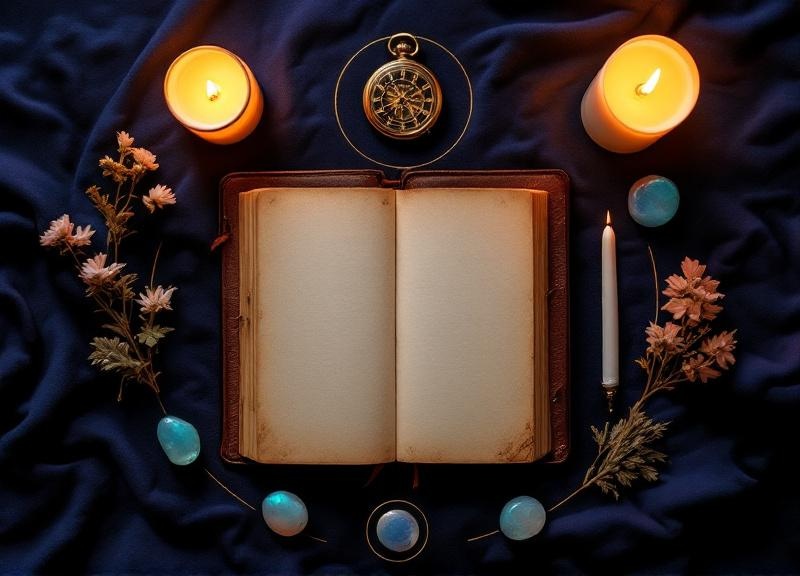 Person meditating during eclipse with candles and crystals, illustrating practical eclipse rituals and spiritual preparation
