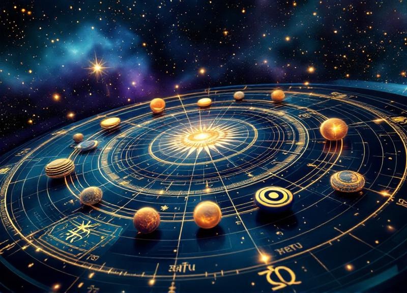 Planetary alignment chart showing Jupiter, Venus, and other key planets during Chaitra Navratri March 2026