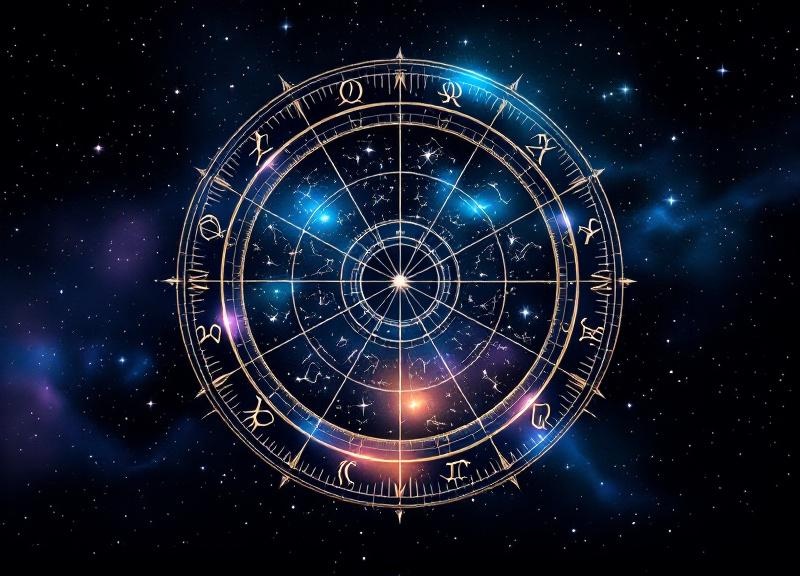 Zodiac wheel highlighting how Saturn-Neptune conjunction at 0 degrees Aries affects all twelve signs differently