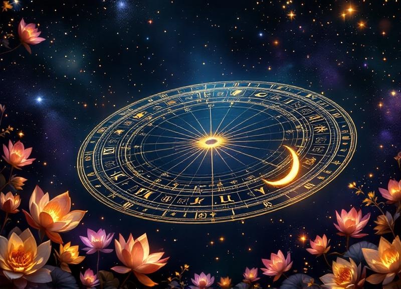 Vedic nakshatra wheel showing Jupiter's path through Magha, Purva Phalguni, and Uttara Phalguni in Leo constellation