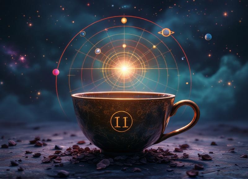 Hand holding traditional white coffee cup tilted to show coffee grounds forming symbolic patterns for tasseography reading