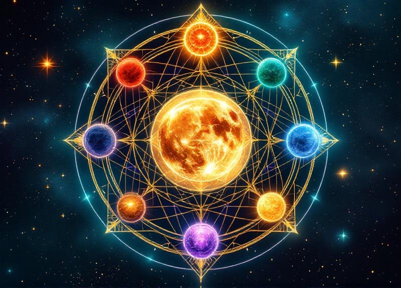 Diagram illustrating the 27 nakshatras and their corresponding planetary rulers in the Vimshottari Dasha system