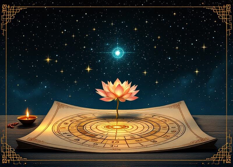 Traditional Hindu deity images arranged in a grid showing planetary correspondences for Ishta Devata identification