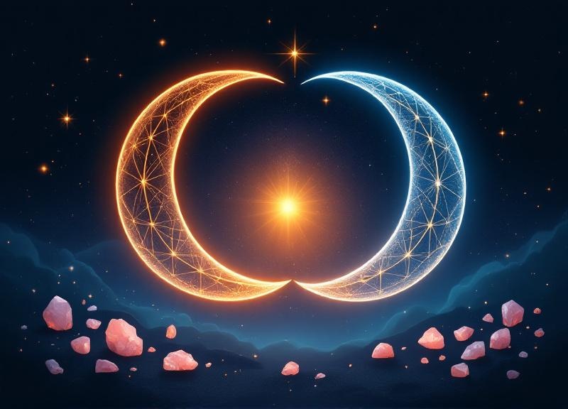 Hand holding phone displaying dating app profile with prominent birth chart data and planetary placements