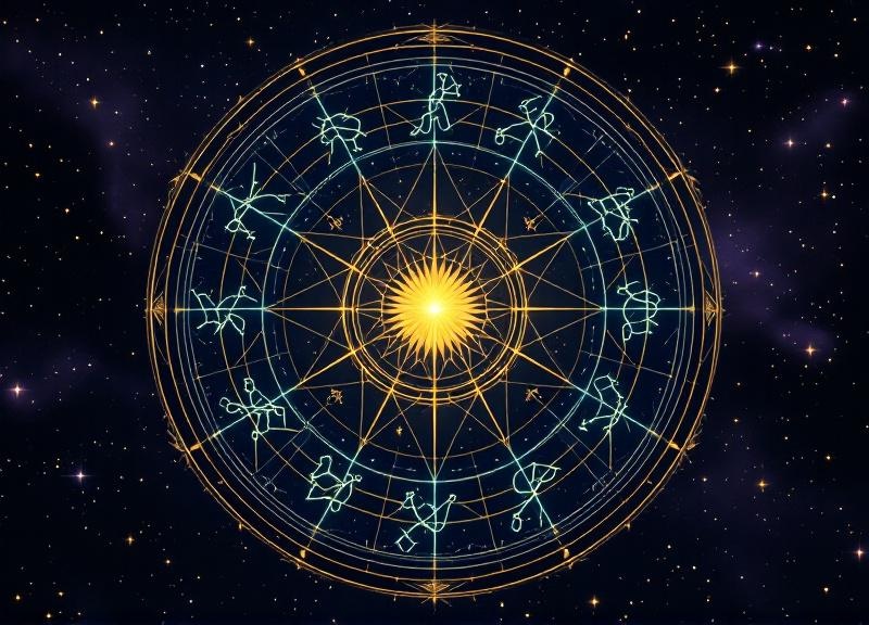 Comparison diagram showing the twelve zodiac constellations versus thirteen astronomical constellations along the ecliptic