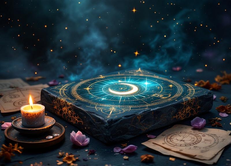 Illustration of 12th house and Saturn placements indicating karmic patterns and unfinished business from past lives