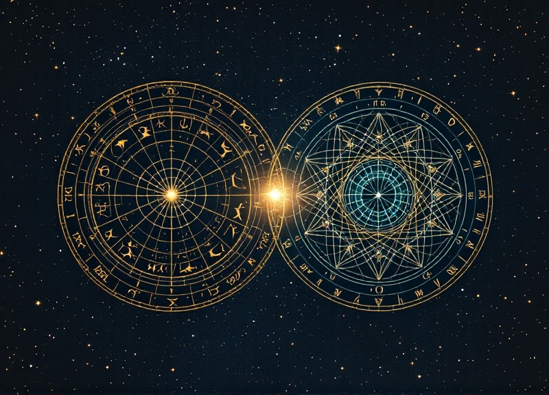 Abstract visualization of Saturn-Neptune conjunction at the Aries point showing structured dreams and spiritual discipline merging
