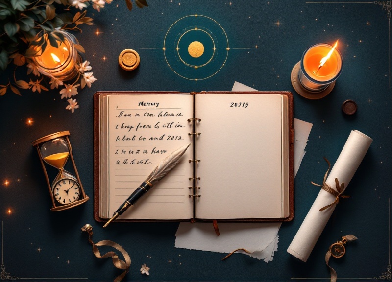Person writing in journal by moonlight representing emotional reflection during Mercury retrograde in Cancer