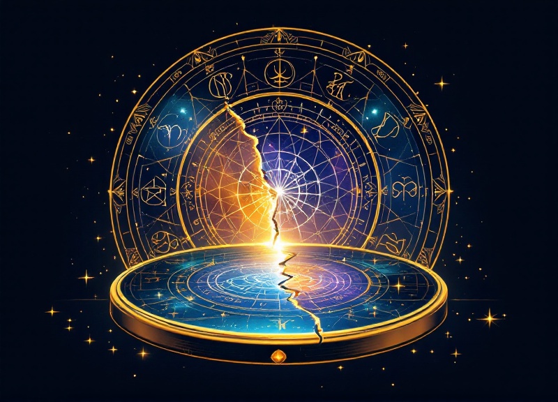 Ancient astrological chart showing Jupiter's position in Leo constellation with Vedic and Western symbols
