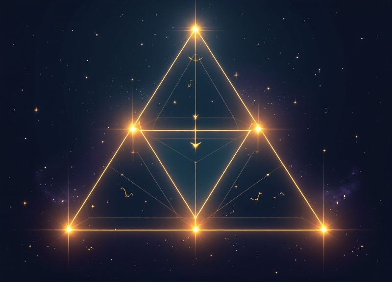 Astrological birth chart wheel highlighting the Uranus-Pluto trine at 4 degrees with affected zodiac houses and personal planets