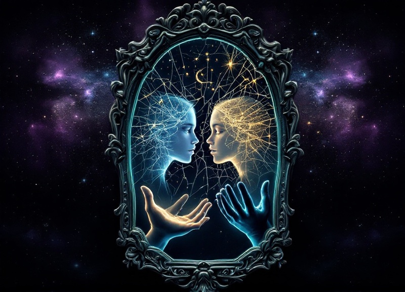 Vedic nakshatra Punarvasu illustrated with renewal themes and Mercury's retrograde motion through Gemini's dual nature