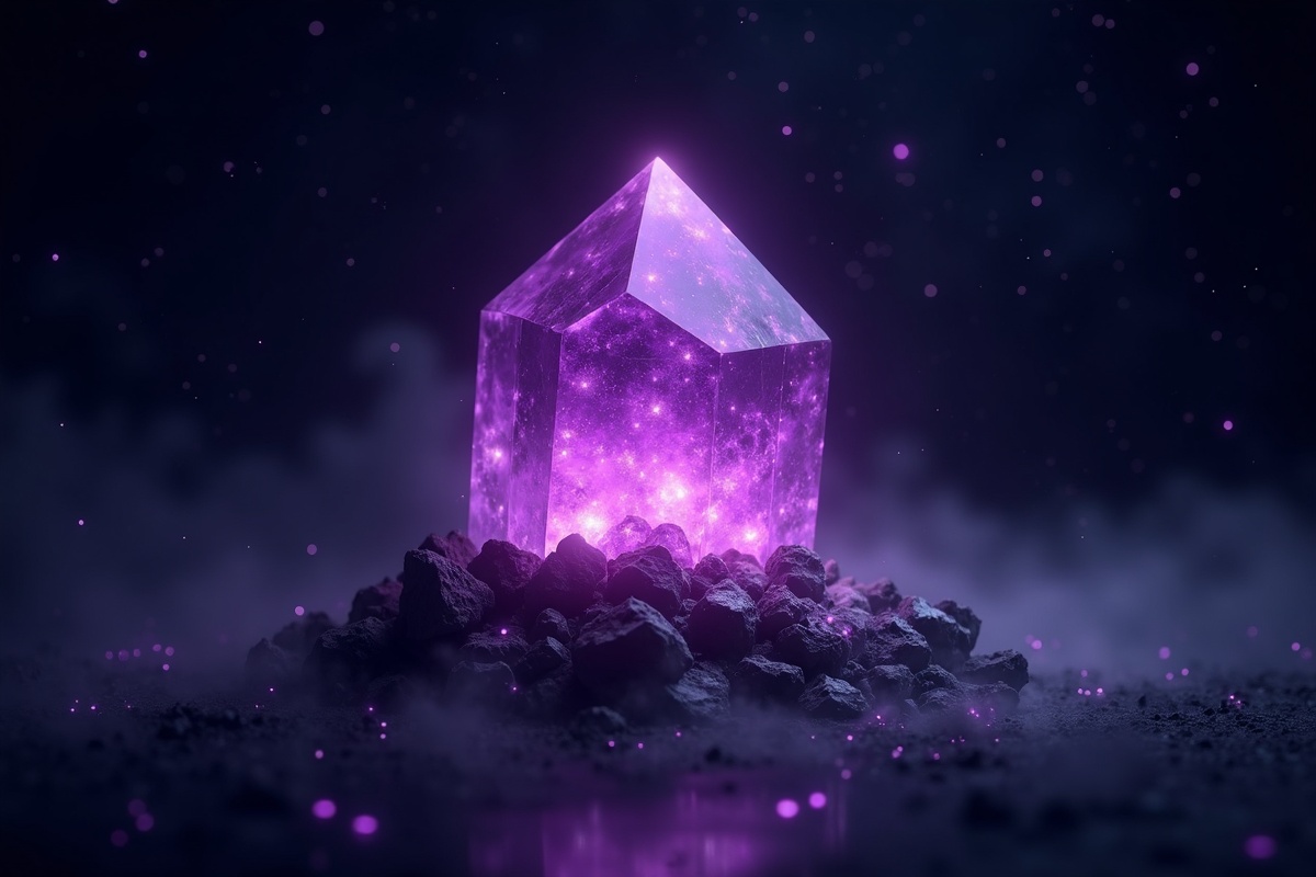 Amethyst crystal illustration
