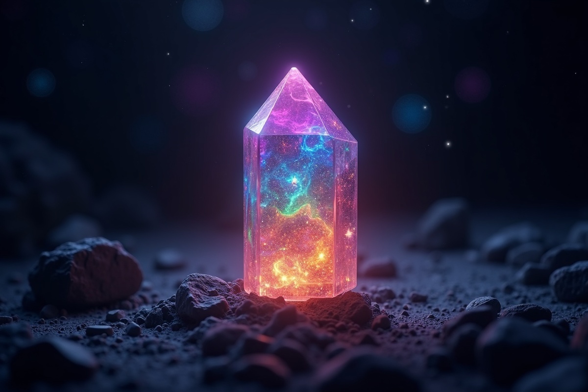 Ammolite crystal illustration