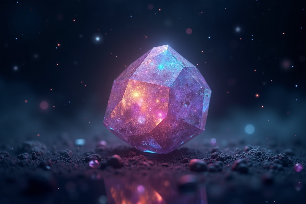 Bismuth crystal illustration