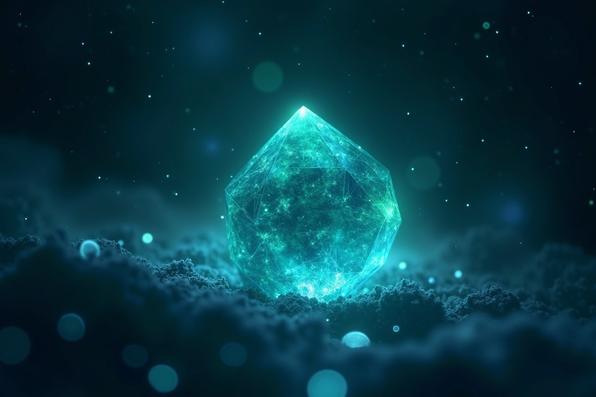 Chrysocolla crystal illustration