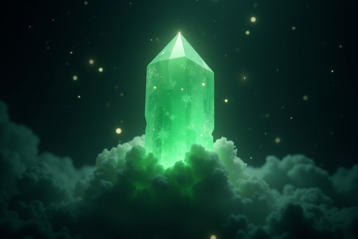 Chrysoprase crystal illustration