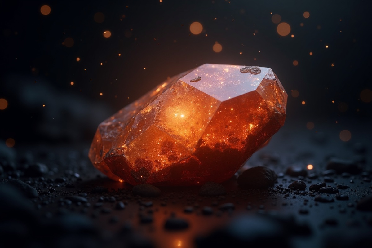 Fire Agate crystal illustration