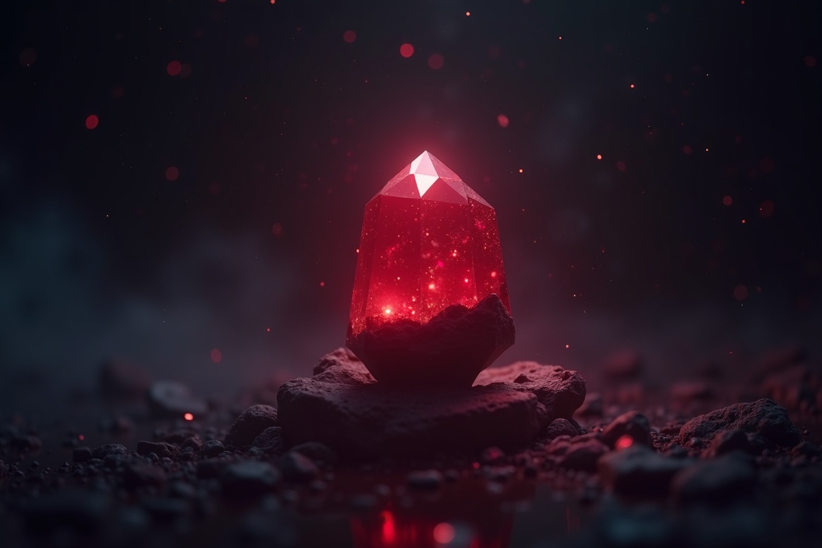 Garnet crystal illustration