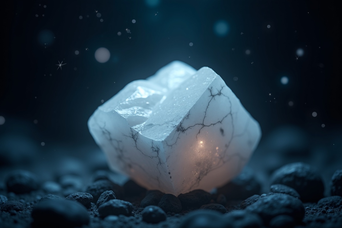 Howlite crystal illustration