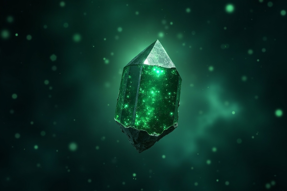 Malachite crystal illustration