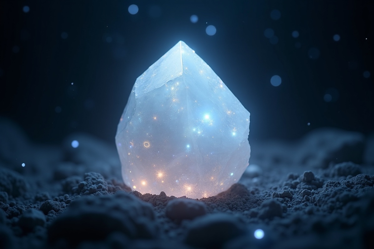 Moonstone crystal illustration