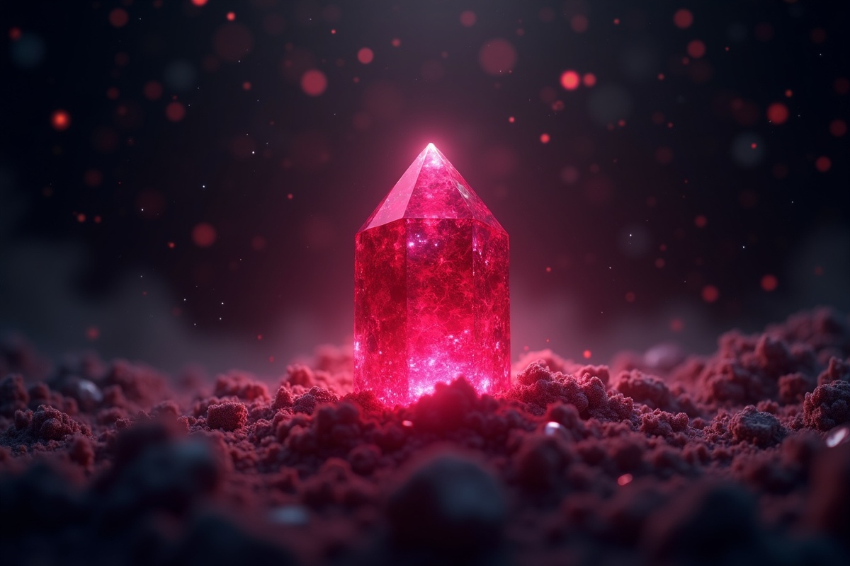 Ruby crystal illustration