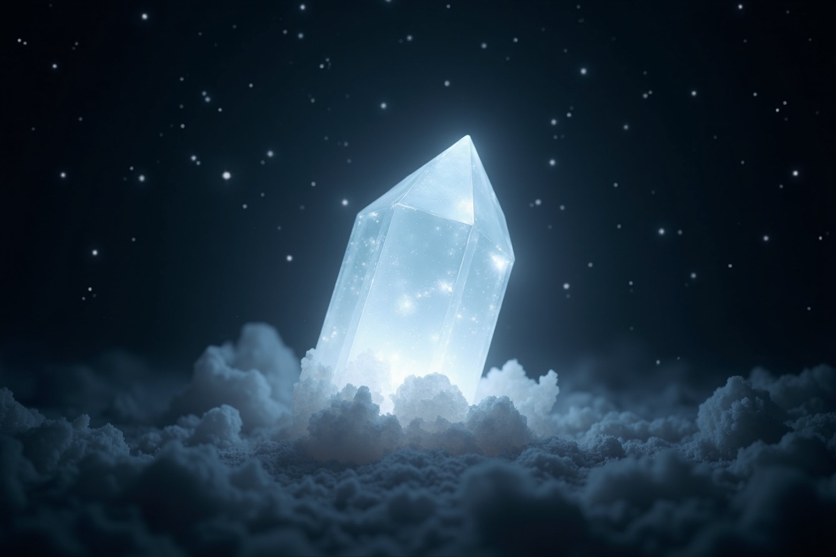 Selenite crystal illustration