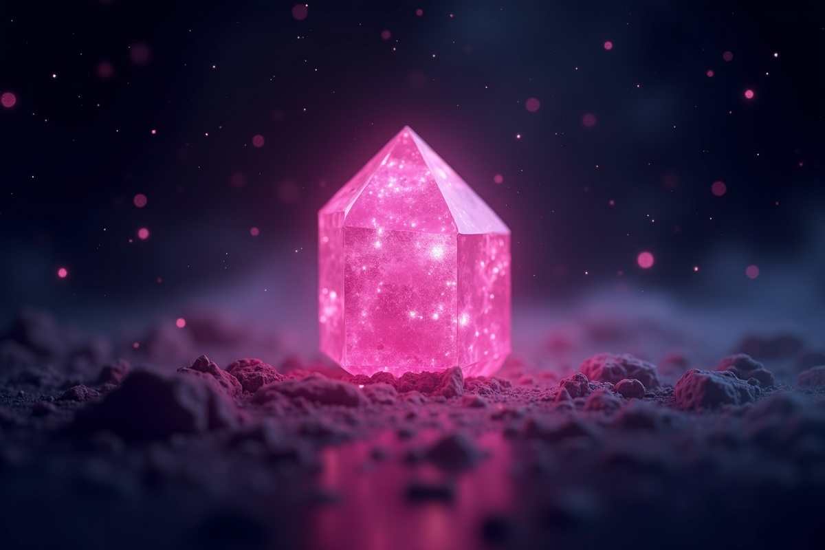 Pink Tourmaline crystal illustration