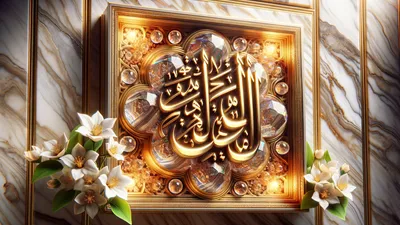 Ayatul Kursi Crystal Gold Wallpaper - free cinematic spiritual wallpaper for desktop and mobile
