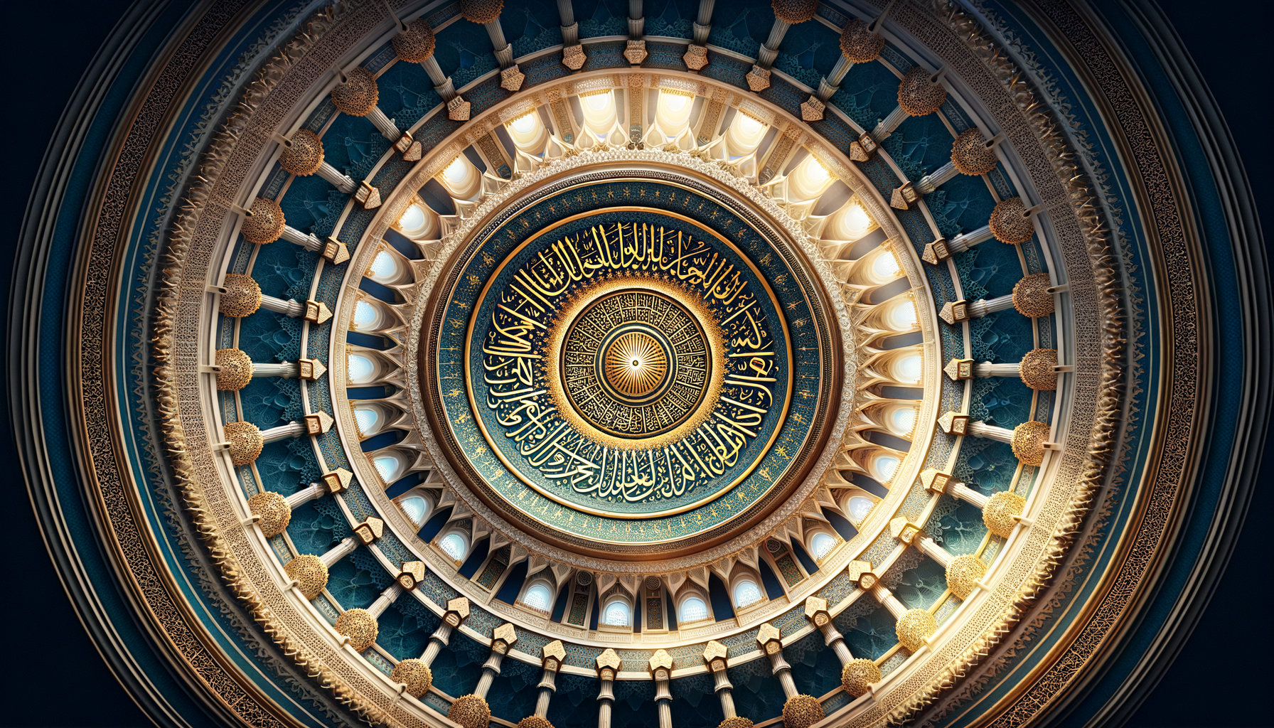 Ayatul Kursi traditional wallpaper - free HD and 4K Ayatul Kursi Dome Interior Wallpaper for desktop and phone