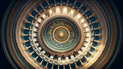 Ayatul Kursi traditional wallpaper - free HD and 4K Ayatul Kursi Dome Interior Wallpaper for desktop and phone