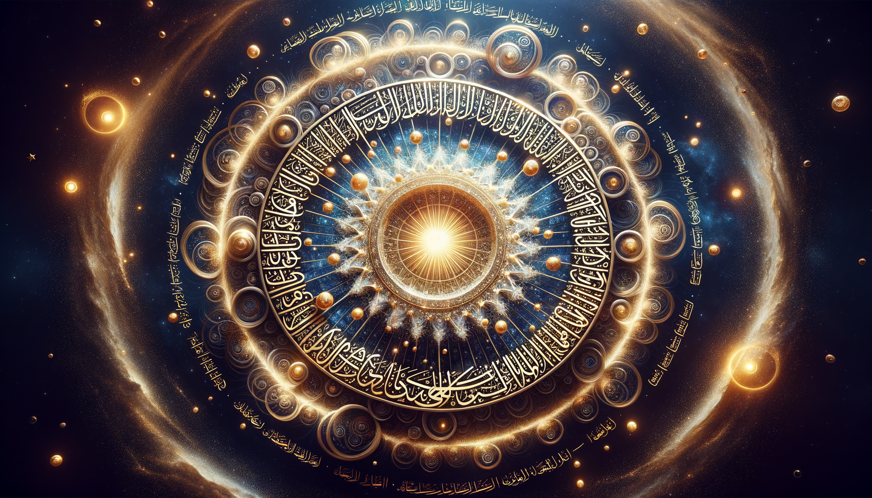 Ayatul Kursi cosmic wallpaper - free HD and 4K Ayatul Kursi Throne Cosmic Wallpaper for desktop and phone