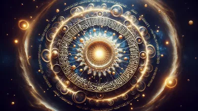 Ayatul Kursi cosmic wallpaper - free HD and 4K Ayatul Kursi Throne Cosmic Wallpaper for desktop and phone