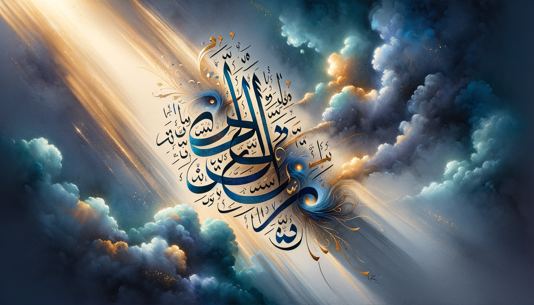 Ayatul Kursi watercolor wallpaper - free HD and 4K Ayatul Kursi Watercolor Light Wallpaper for desktop and phone