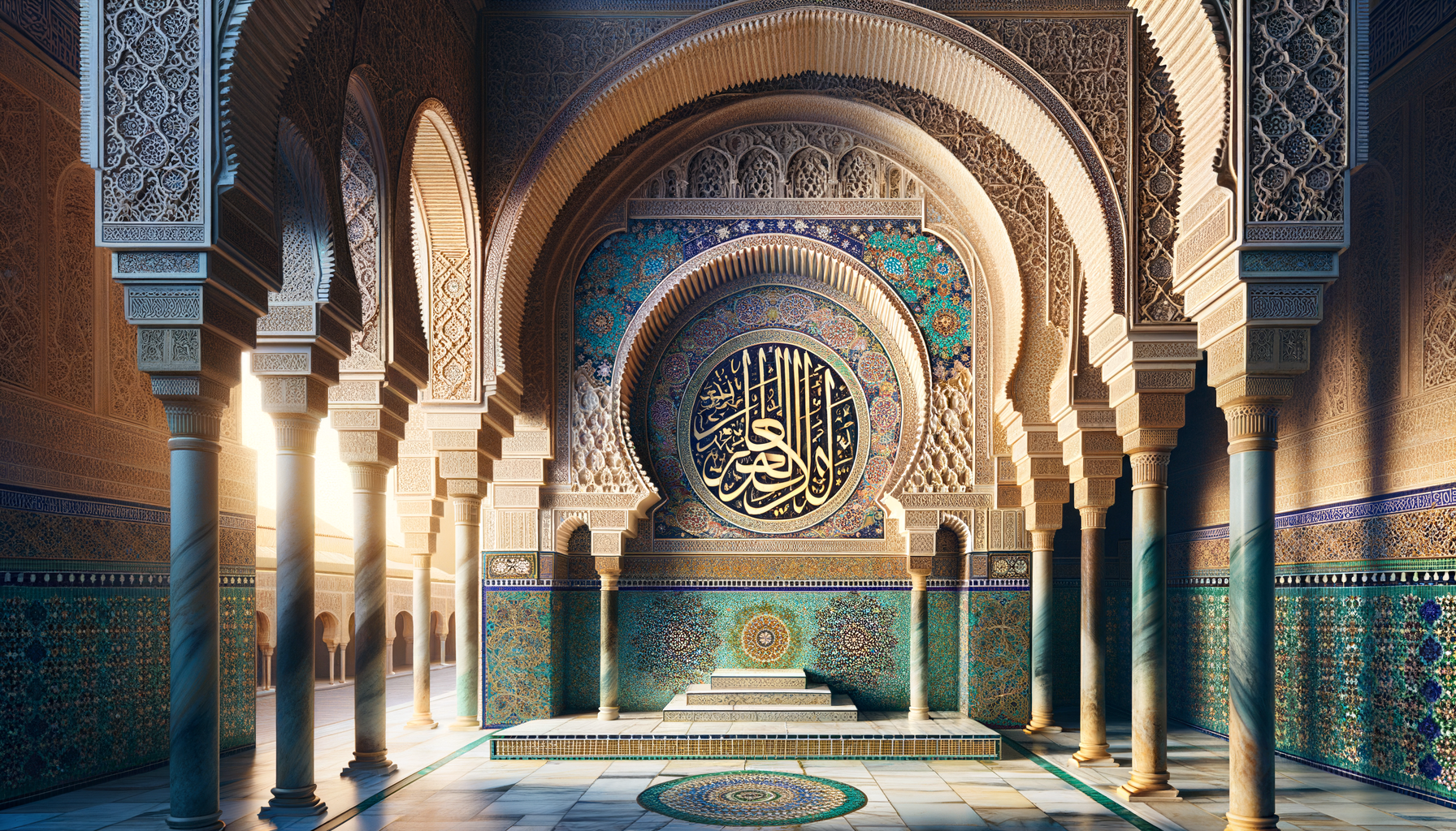 Bismillah Calligraphy Mosque Arch Wallpaper - traditional wallpaper