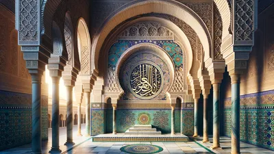 Bismillah Calligraphy traditional wallpaper - free HD and 4K Bismillah Calligraphy Mosque Arch Wallpaper for desktop and phone