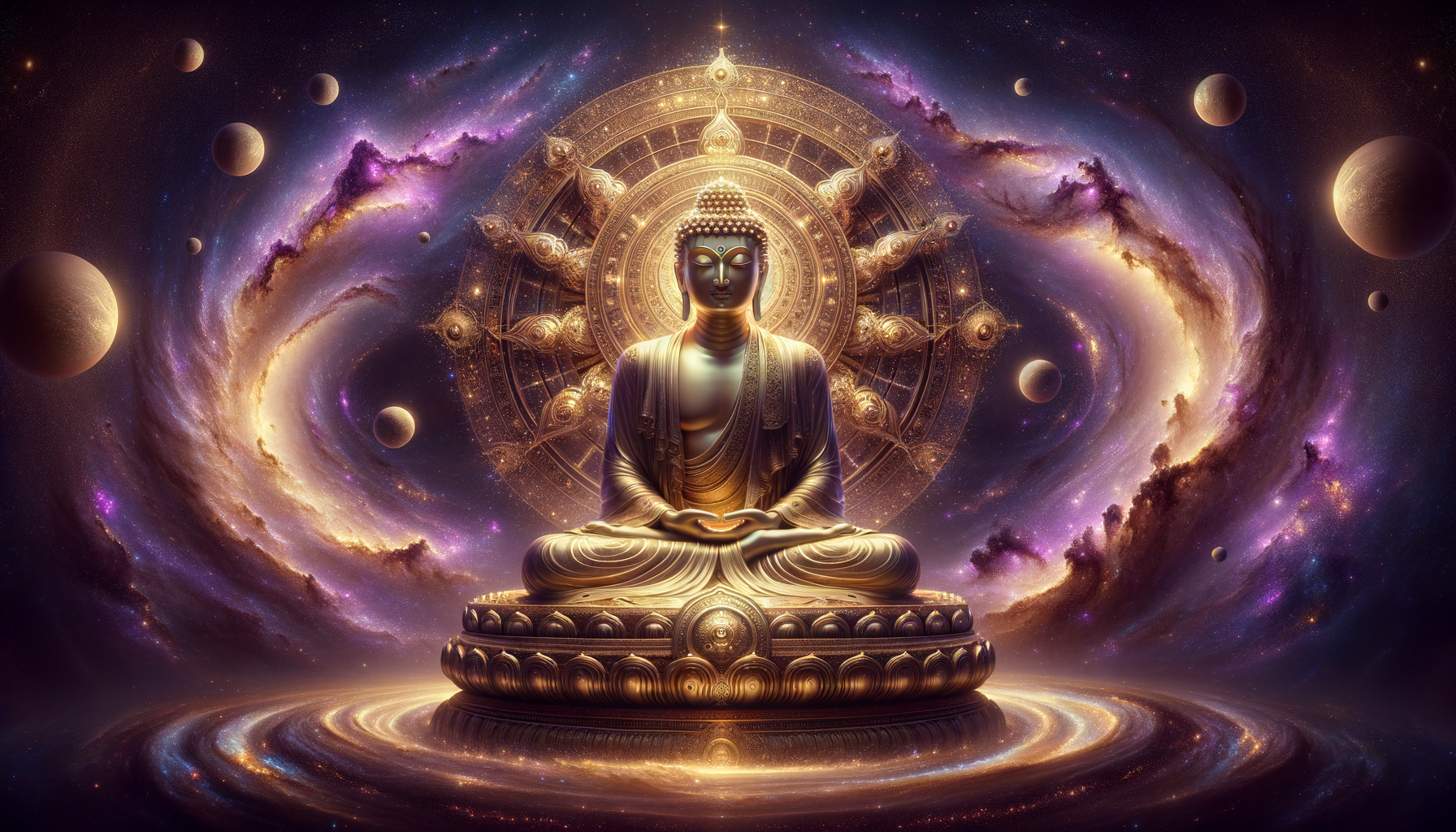 Lord Buddha Cosmic Meditation Wallpaper - cosmic wallpaper
