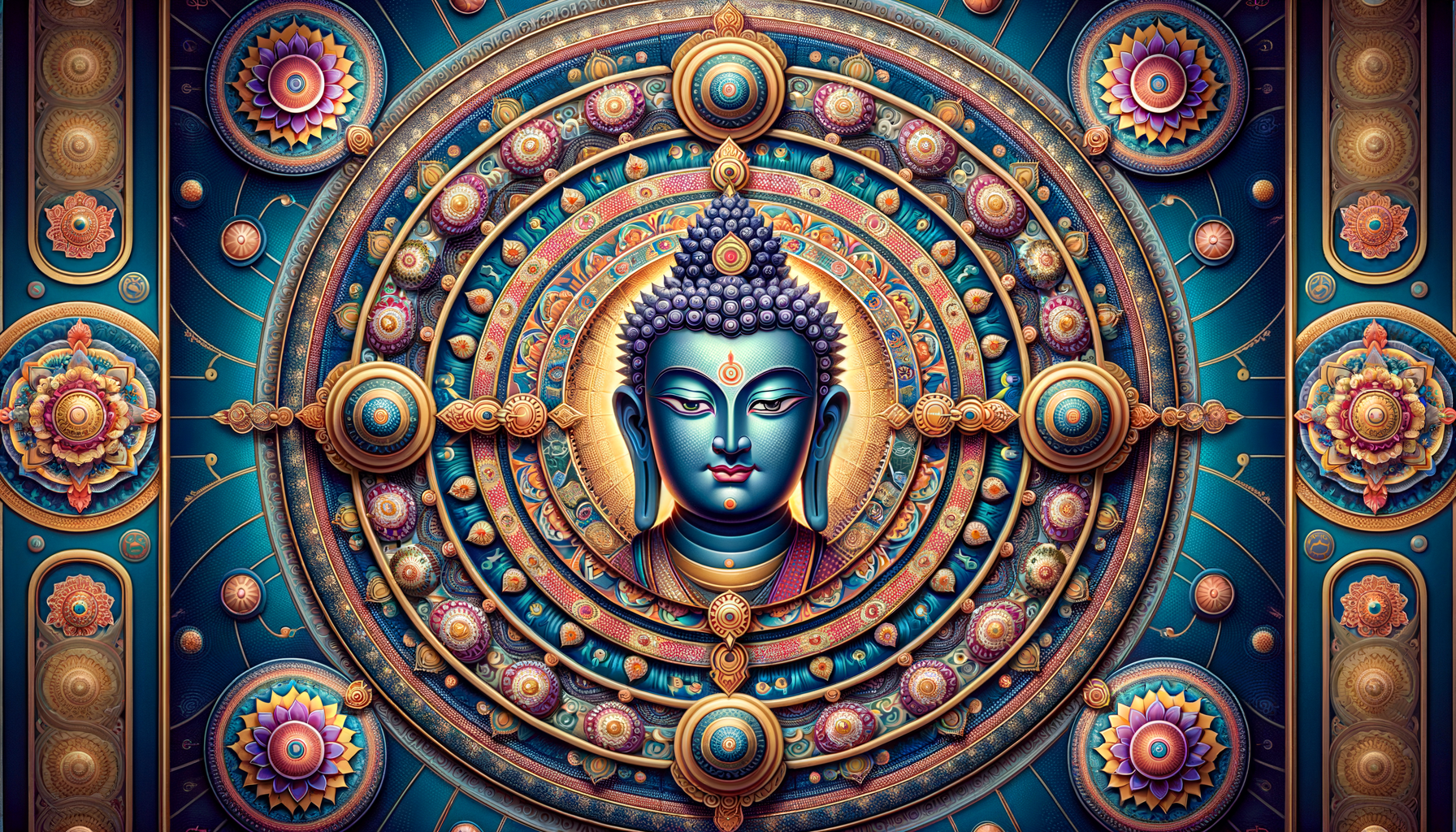 Lord Buddha Mandala Geometric Wallpaper - geometric wallpaper