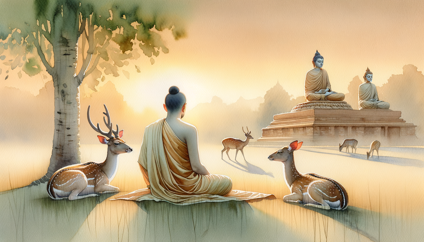 Lord Buddha Watercolor Dharma Wallpaper - watercolor wallpaper