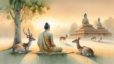 Lord Buddha watercolor wallpaper - free HD and 4K Lord Buddha Watercolor Dharma Wallpaper for desktop and phone