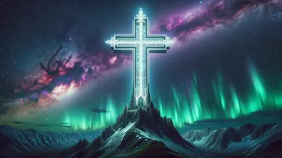 Cross / Christian Symbol cosmic wallpaper - free HD and 4K Cross / Christian Symbol Mountain Cosmic Wallpaper for desktop and phone