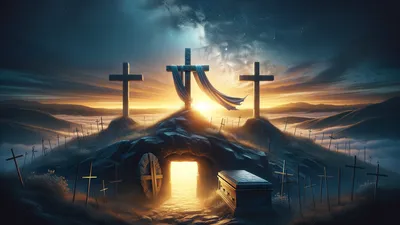 Cross / Christian Symbol cinematic wallpaper - free HD and 4K Cross / Christian Symbol Resurrection Empty Wallpaper for desktop and phone