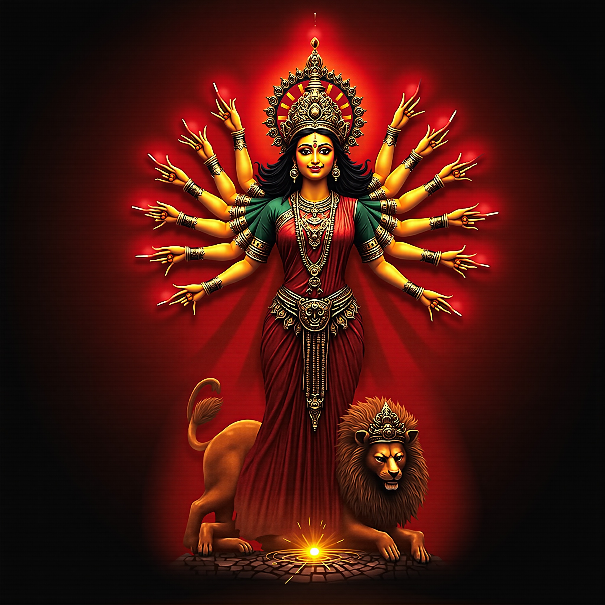 Goddess Durga cosmic wallpaper - free HD and 4K Goddess Durga Cosmic Shakti Wallpaper for desktop and phone