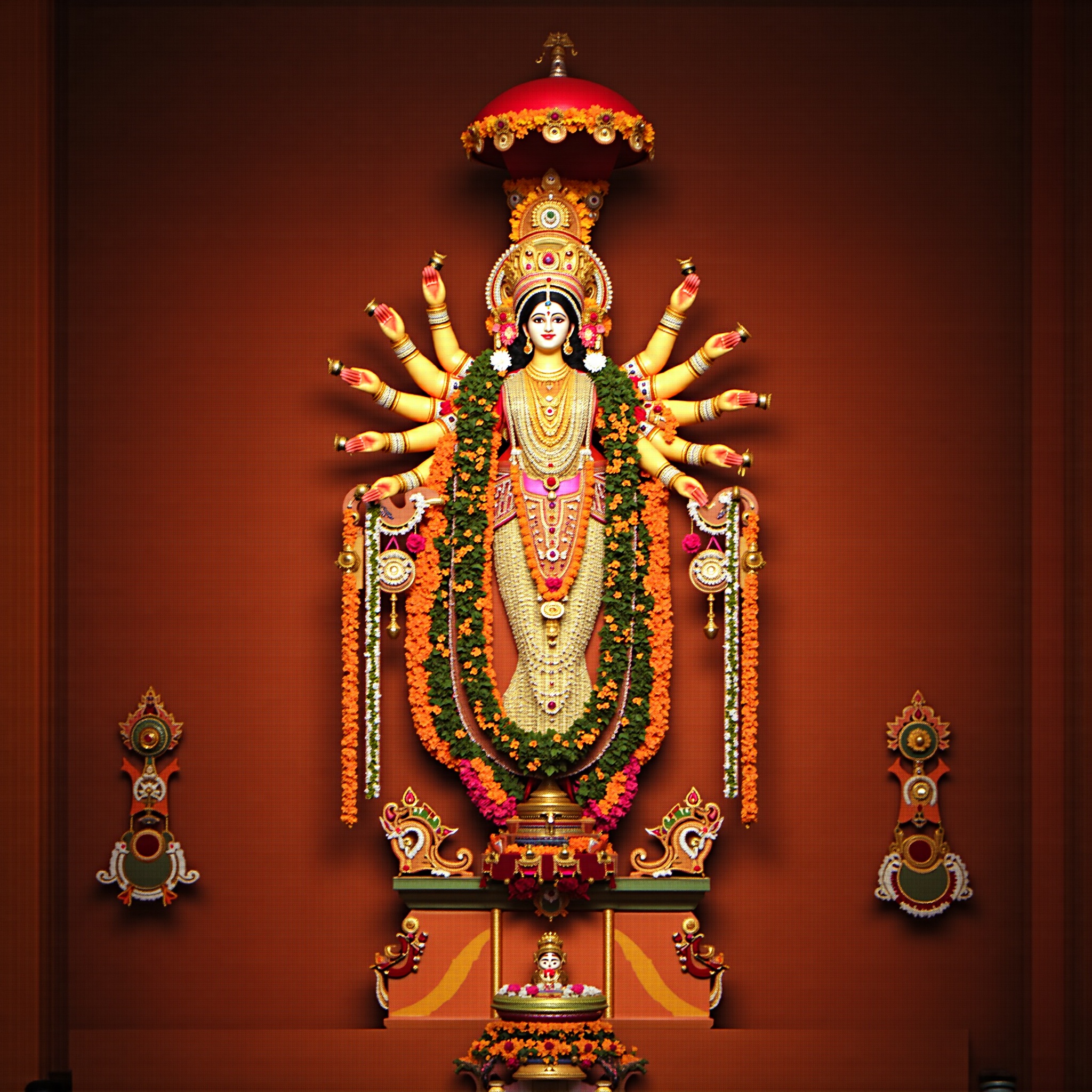 Goddess Durga festival wallpaper - free HD and 4K Goddess Durga Navratri Glory Wallpaper for desktop and phone