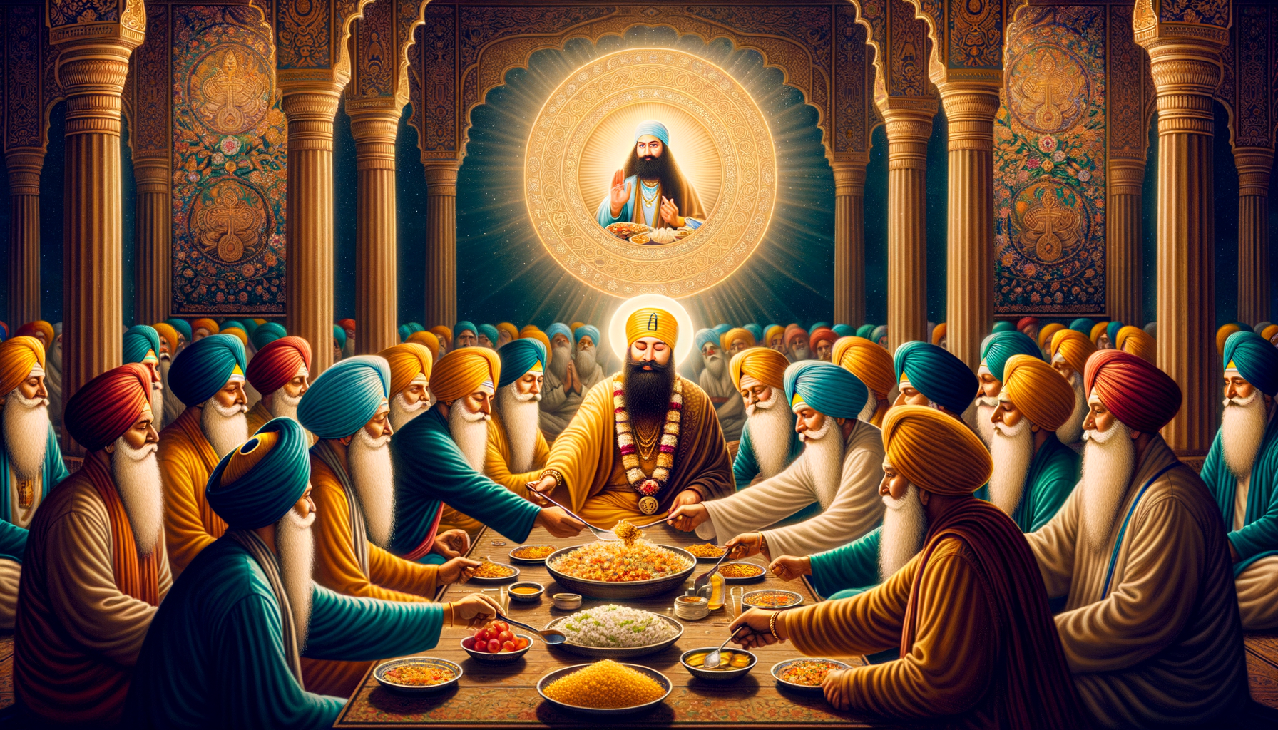 Guru Nanak Langar Service Wallpaper - traditional wallpaper