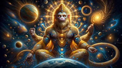 Lord Hanuman cosmic wallpaper - free HD and 4K Lord Hanuman Cosmic Form Wallpaper for desktop and phone