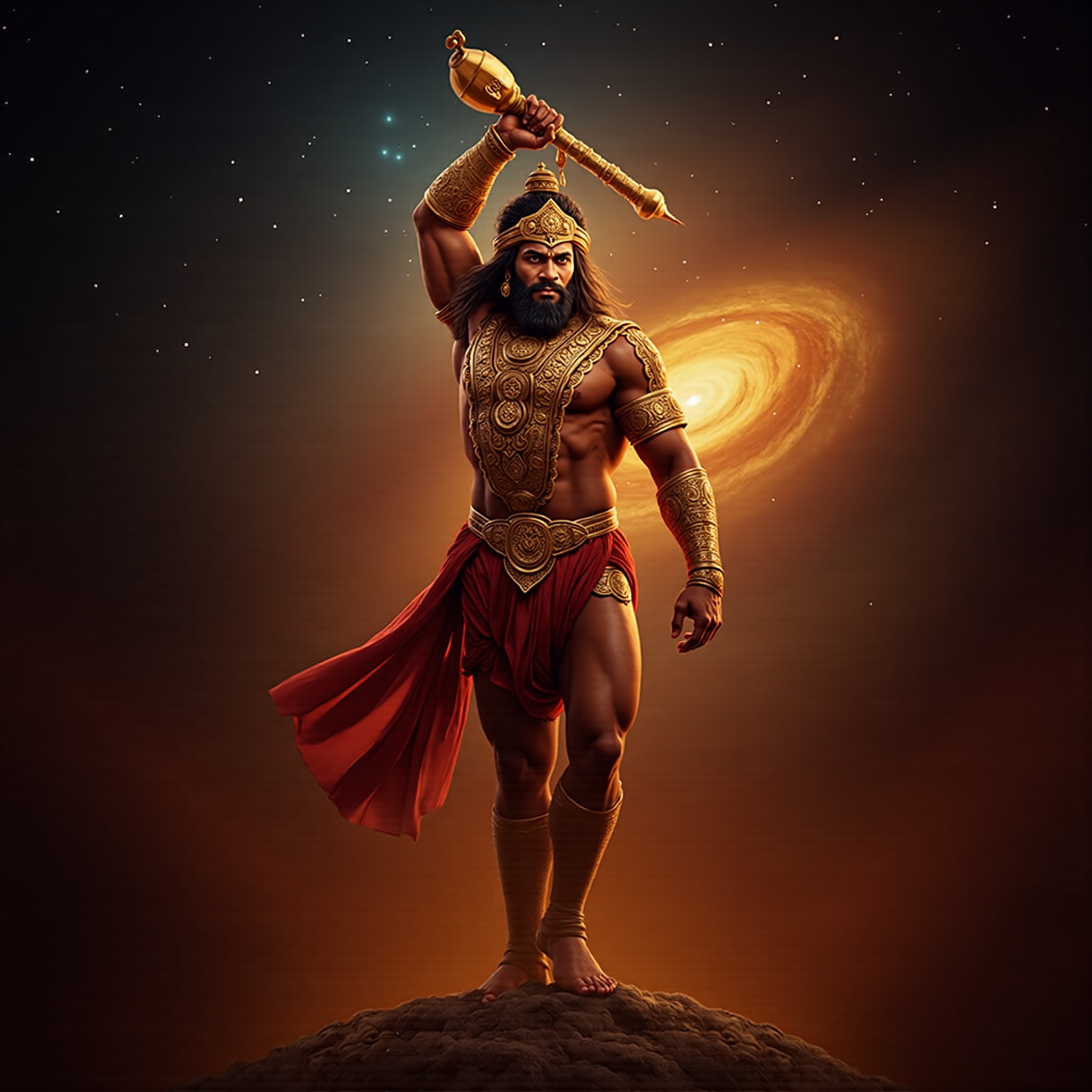 Lord Hanuman Cosmic Warrior Wallpaper - cinematic wallpaper