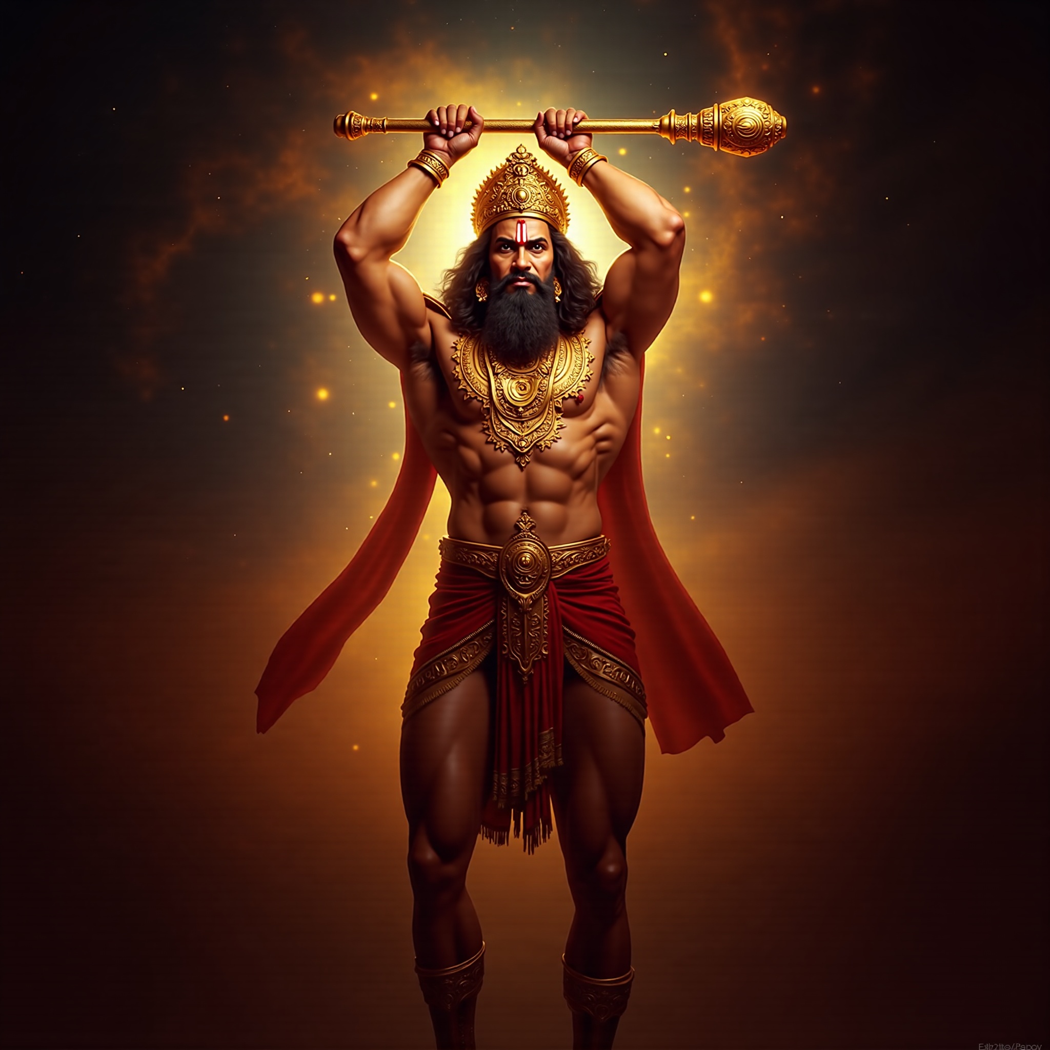 Lord Hanuman Cosmic Warrior Wallpaper - cinematic wallpaper
