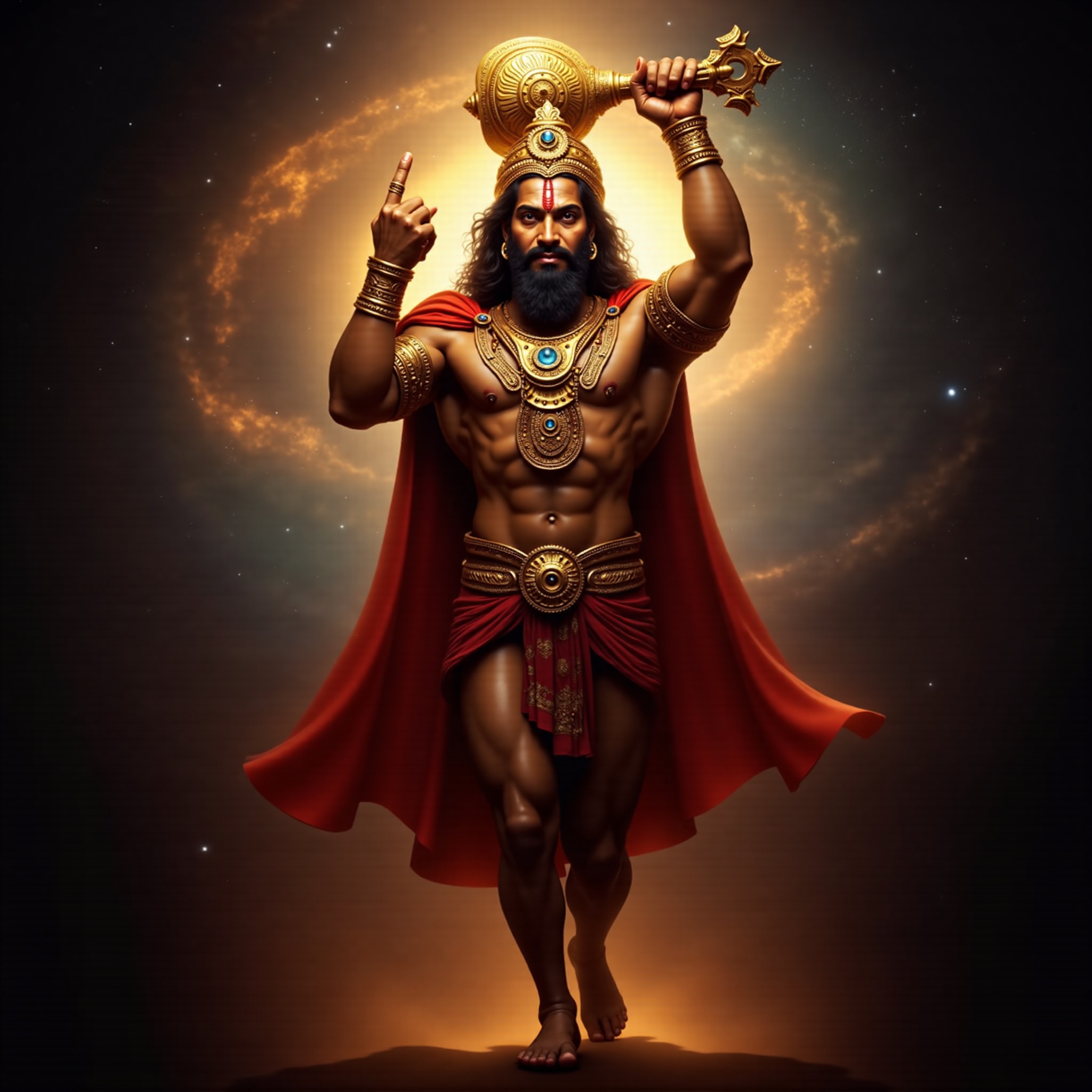 Lord Hanuman Cosmic Warrior Wallpaper - cinematic wallpaper