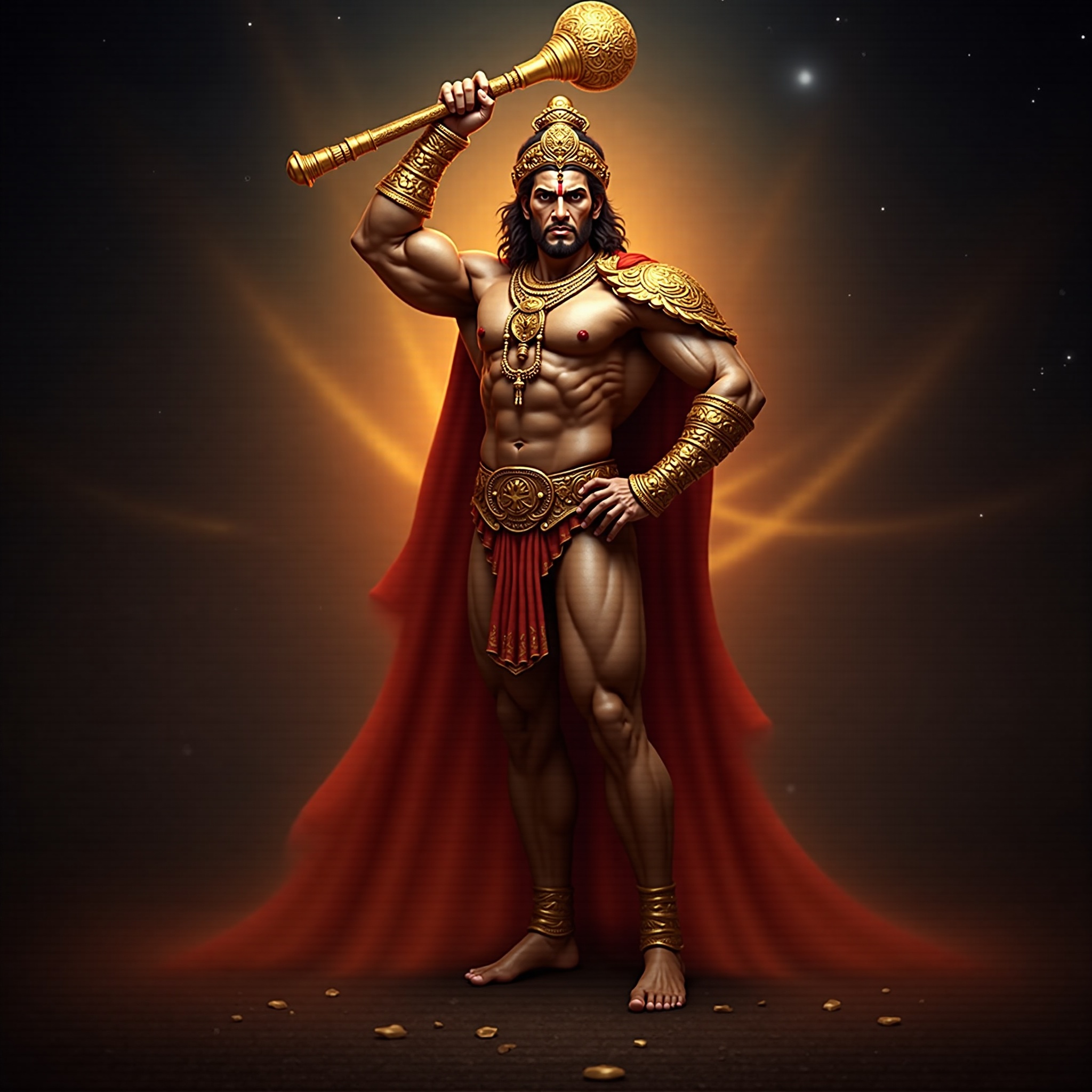 Lord Hanuman cinematic wallpaper - free HD and 4K Lord Hanuman Cosmic Warrior Wallpaper for desktop and phone